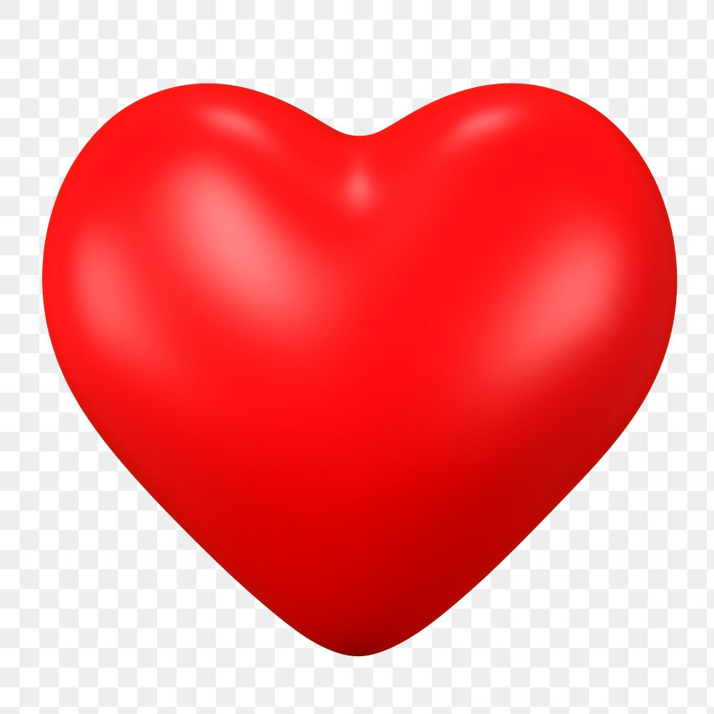 red heart clipart with no background