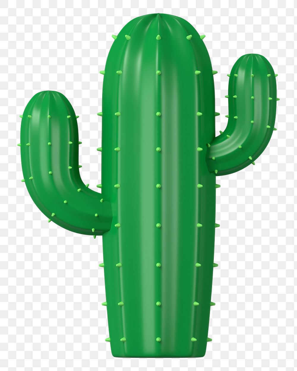 Cute cactus png sticker, 3D desert plant illustration on transparent background