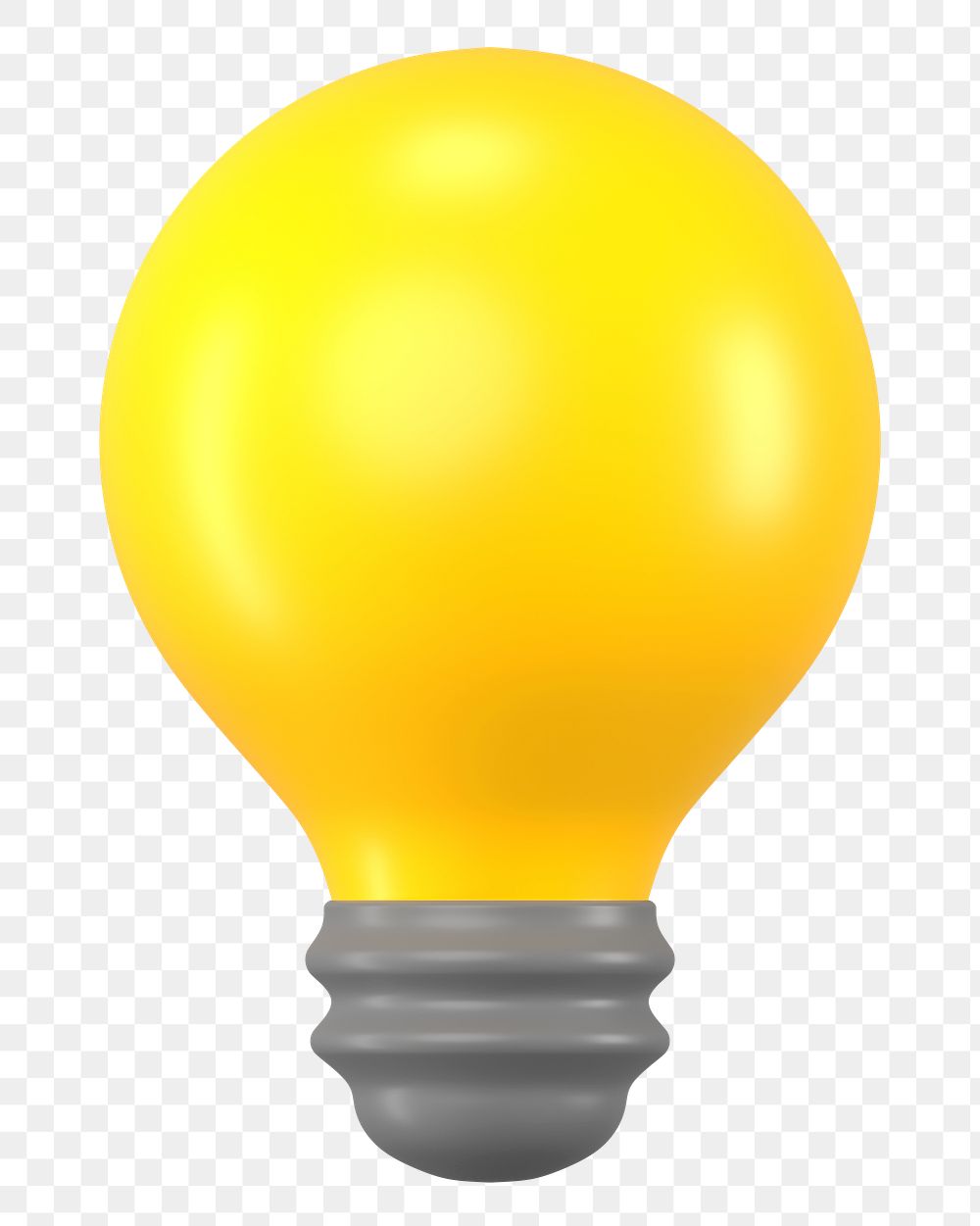 3D light bulb  png sticker, creative business graphic on transparent background