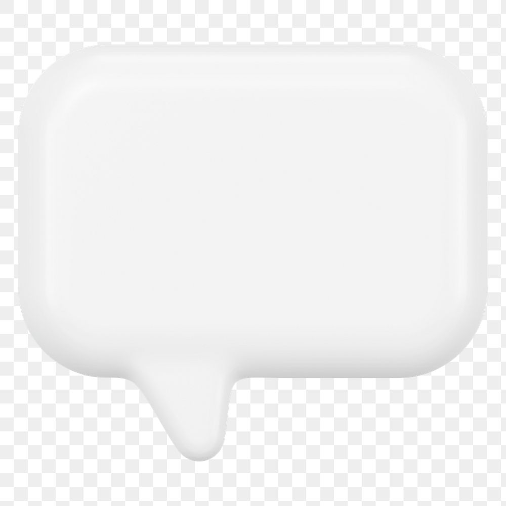 3D speech bubble png clipart, communication marketing graphic