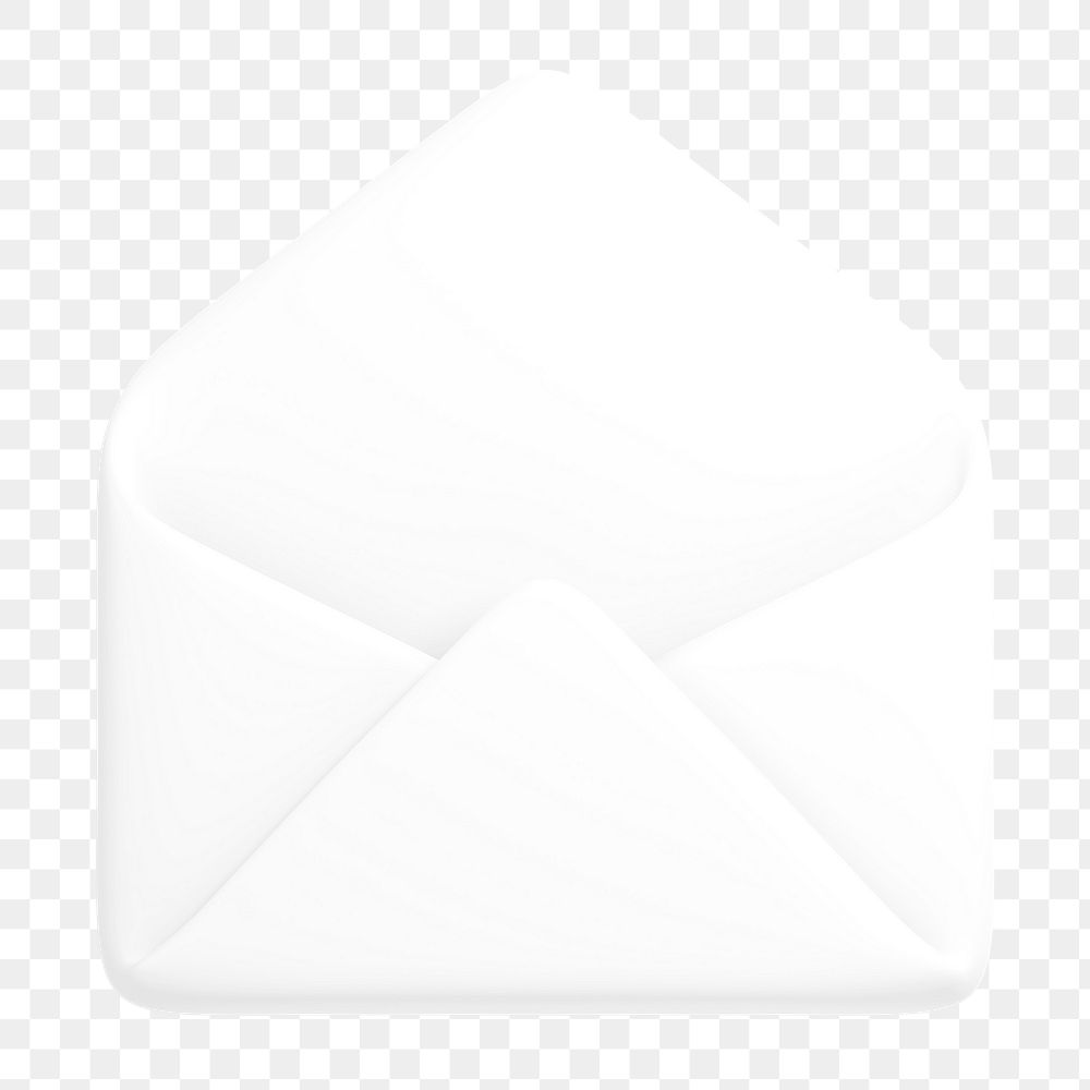 Envelope, email png icon sticker, 3D rendering, transparent background