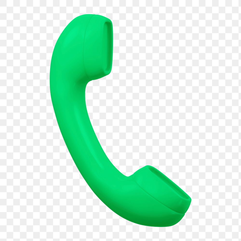 Telephone, contact png icon sticker, 3D rendering, transparent background