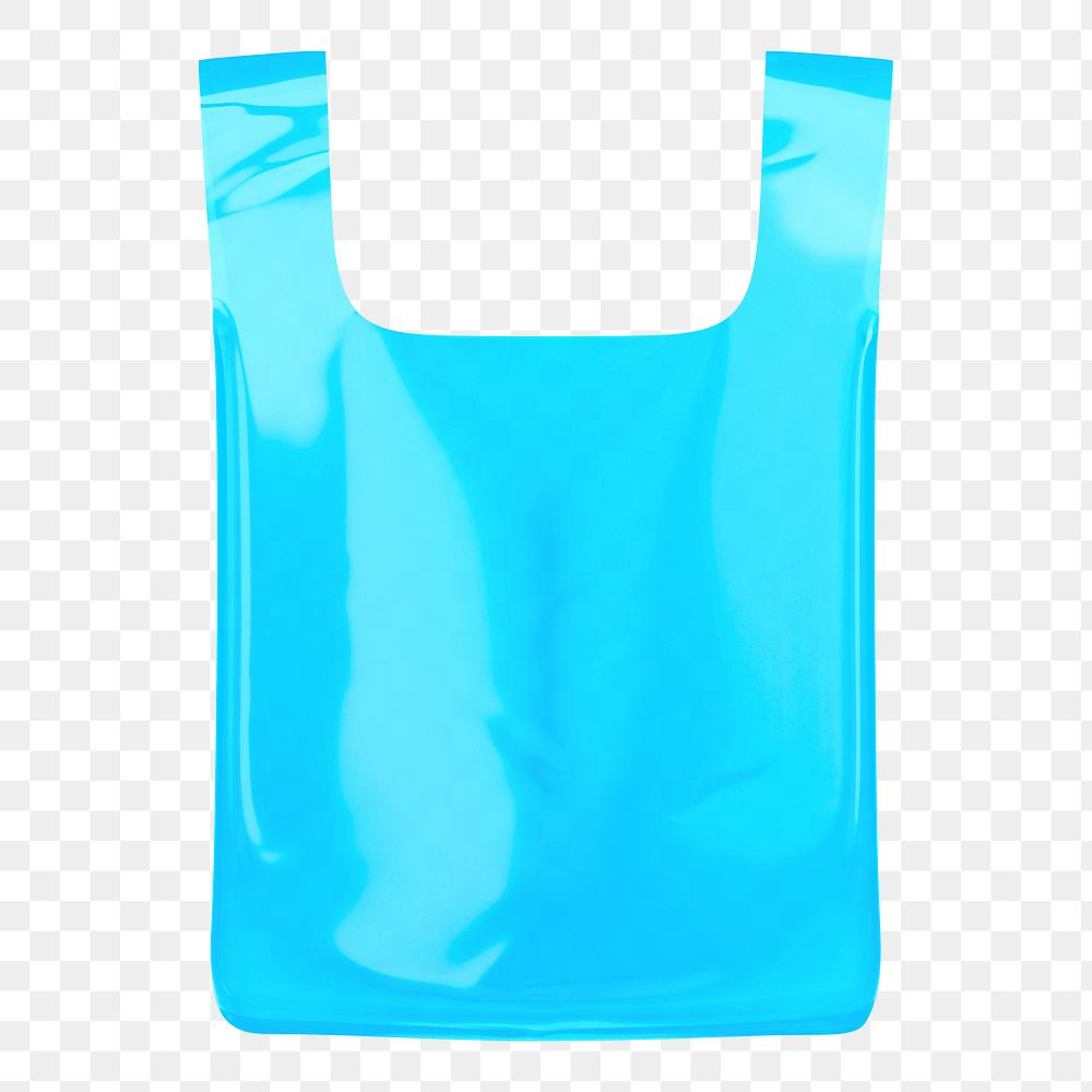Plastic bag icon  png sticker, 3D rendering illustration, transparent background