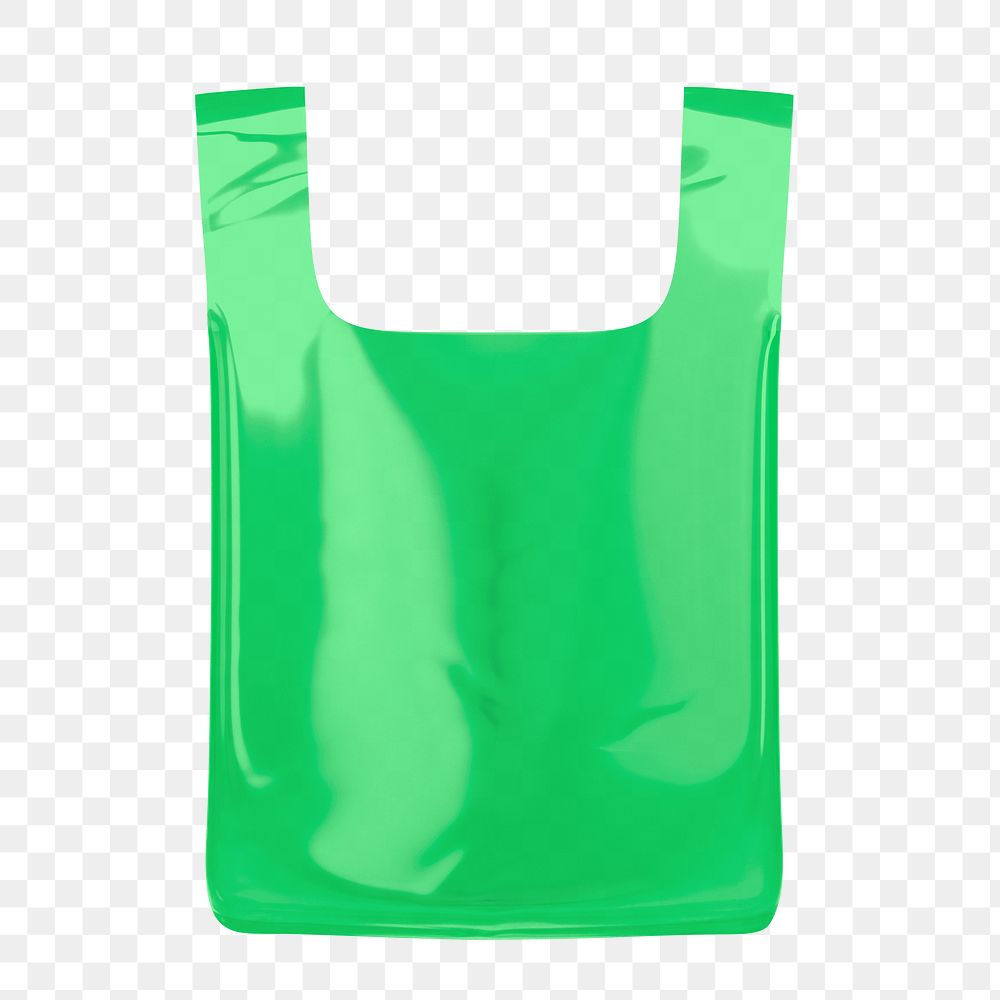 Plastic bag icon  png sticker, 3D rendering illustration, transparent background