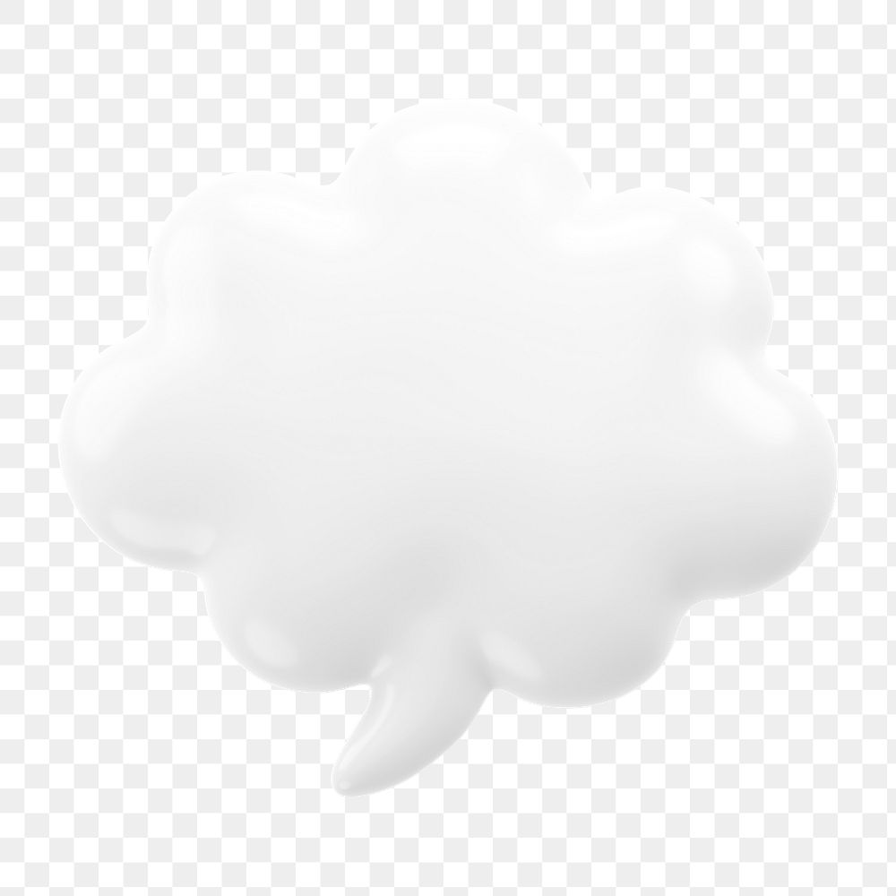 Speech bubble icon  png sticker, 3D minimal illustration, transparent background