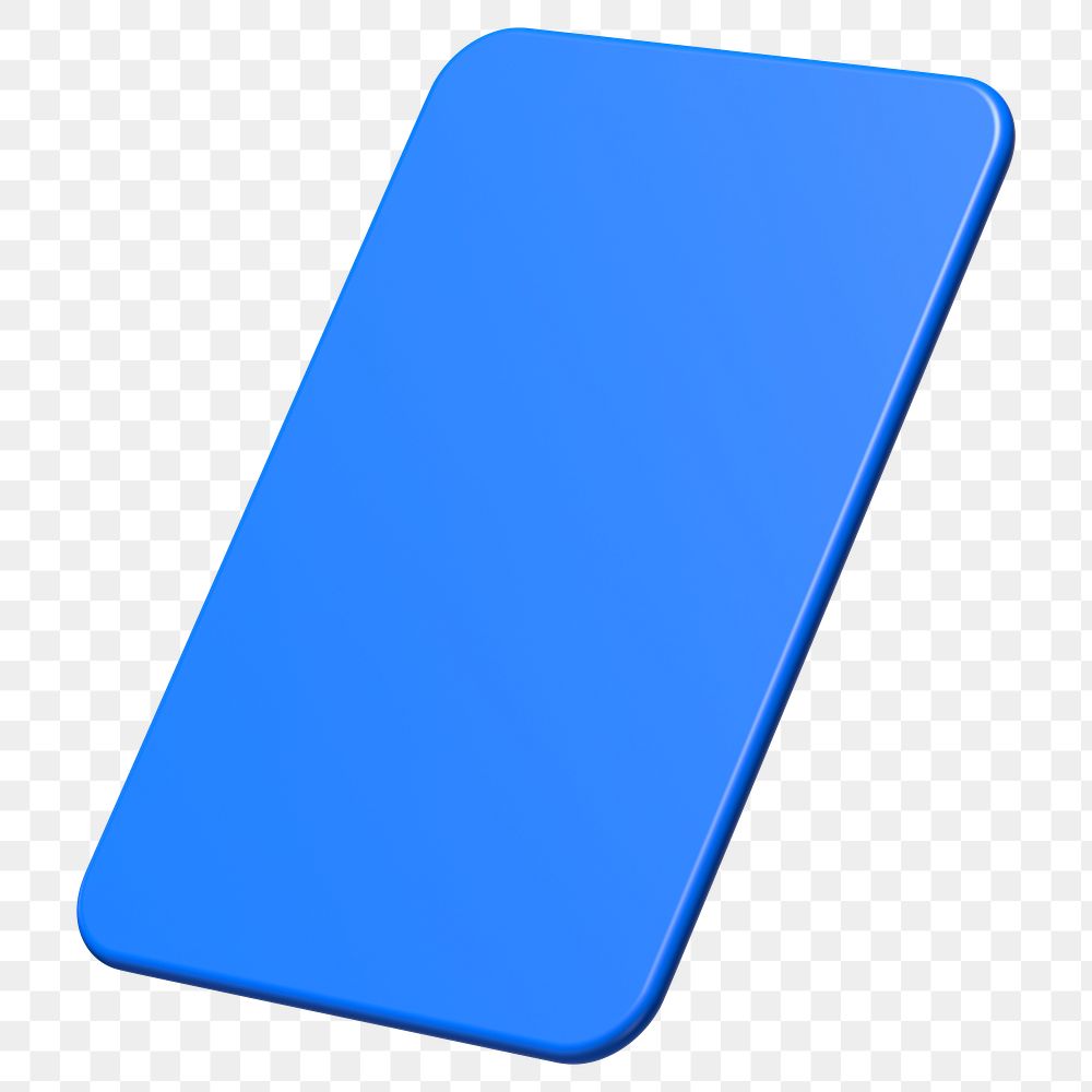 3D blue rectangle png geometric clipart, transparent background