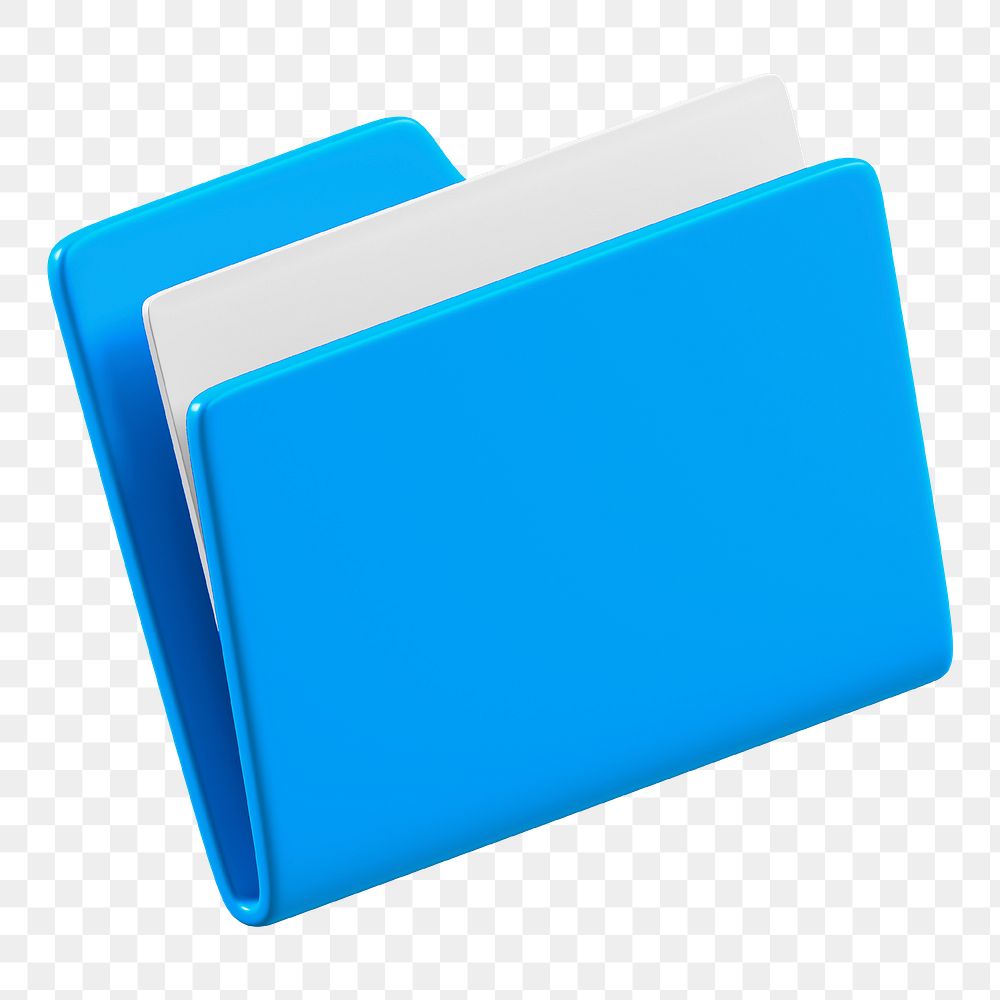 Document folder png sticker, 3D business illustration, transparent background 