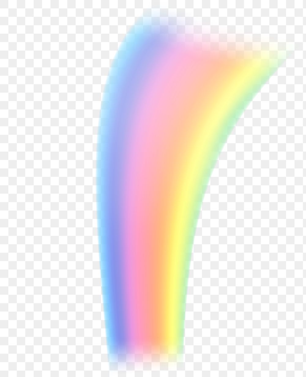 3D rainbow png sticker, transparent background