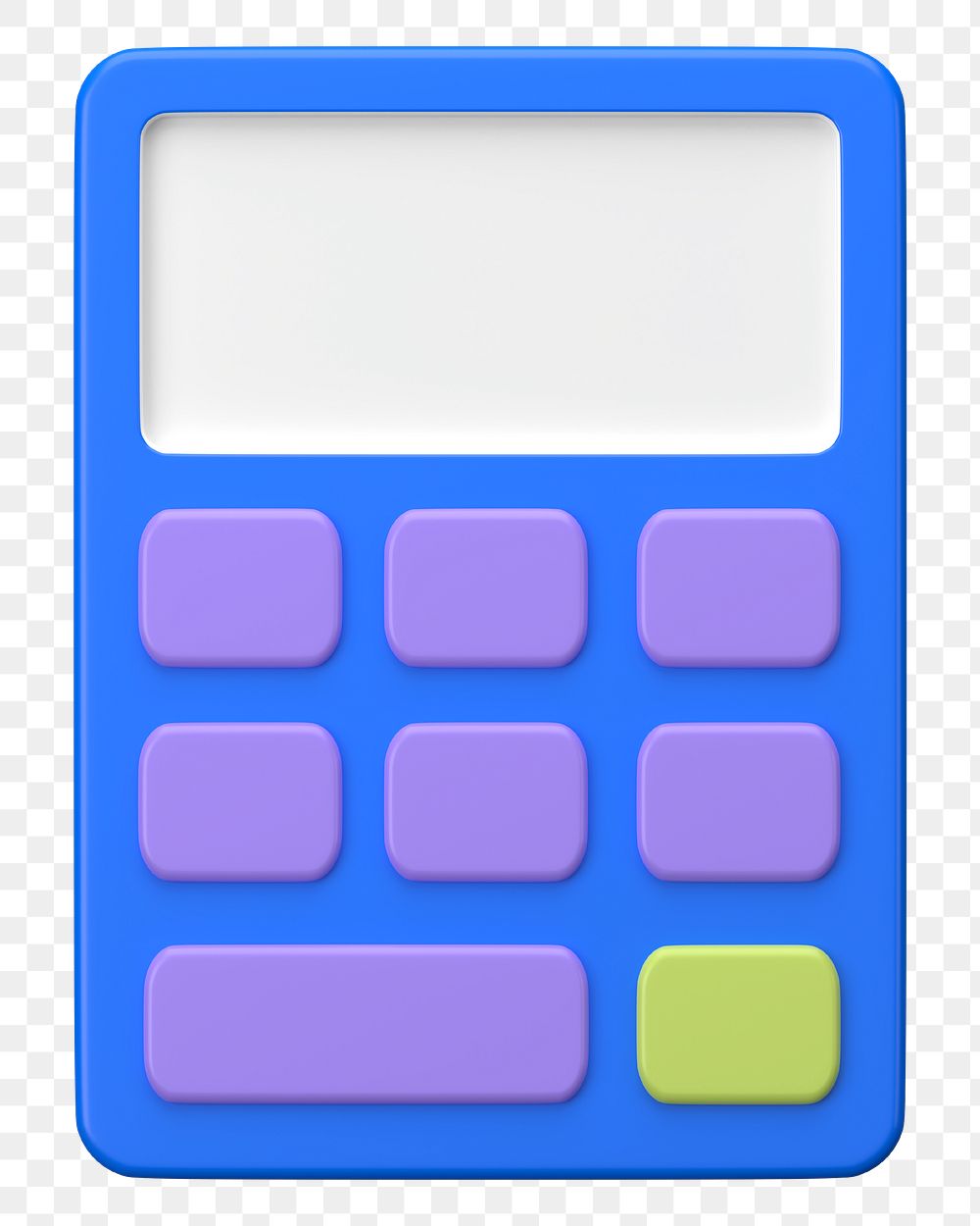 Blue calculator png 3D business icon sticker, transparent background