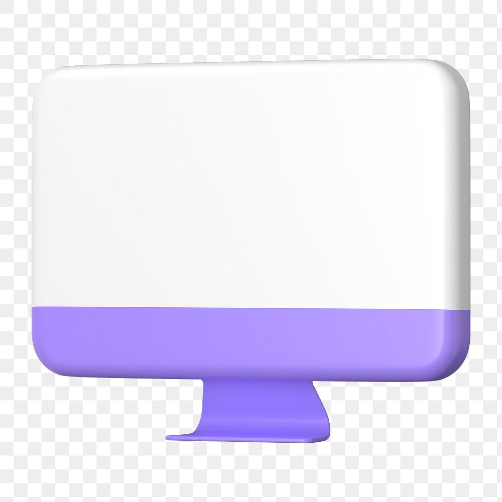 3d computer png sticker, transparent background