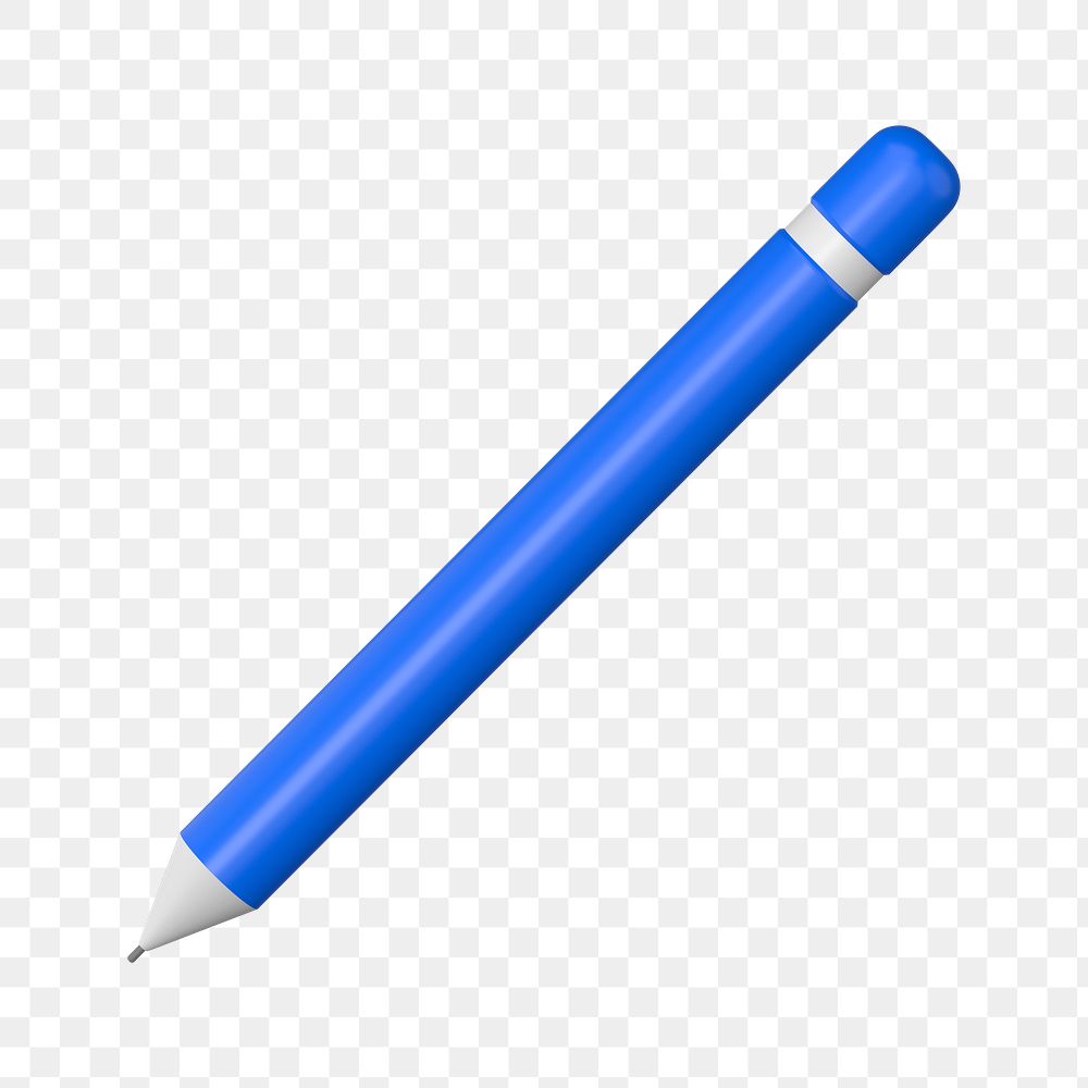 Blue 3D pen png sticker, transparent background