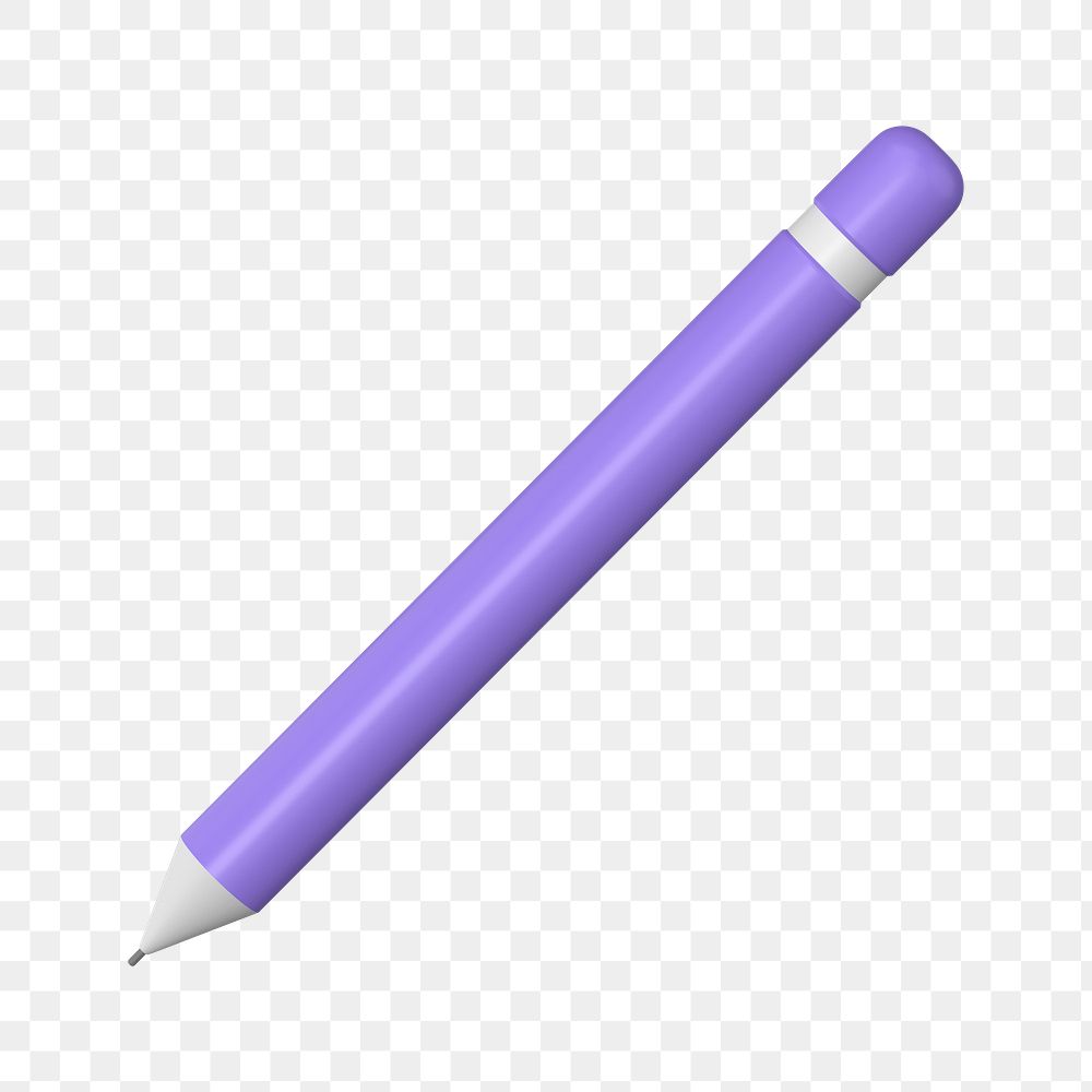 Purple 3D pen png sticker, transparent background