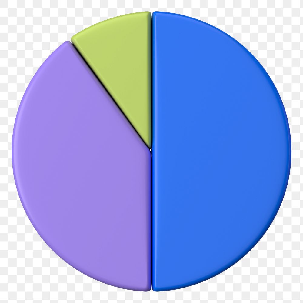 Colorful pie chart png sticker, business graph, transparent background