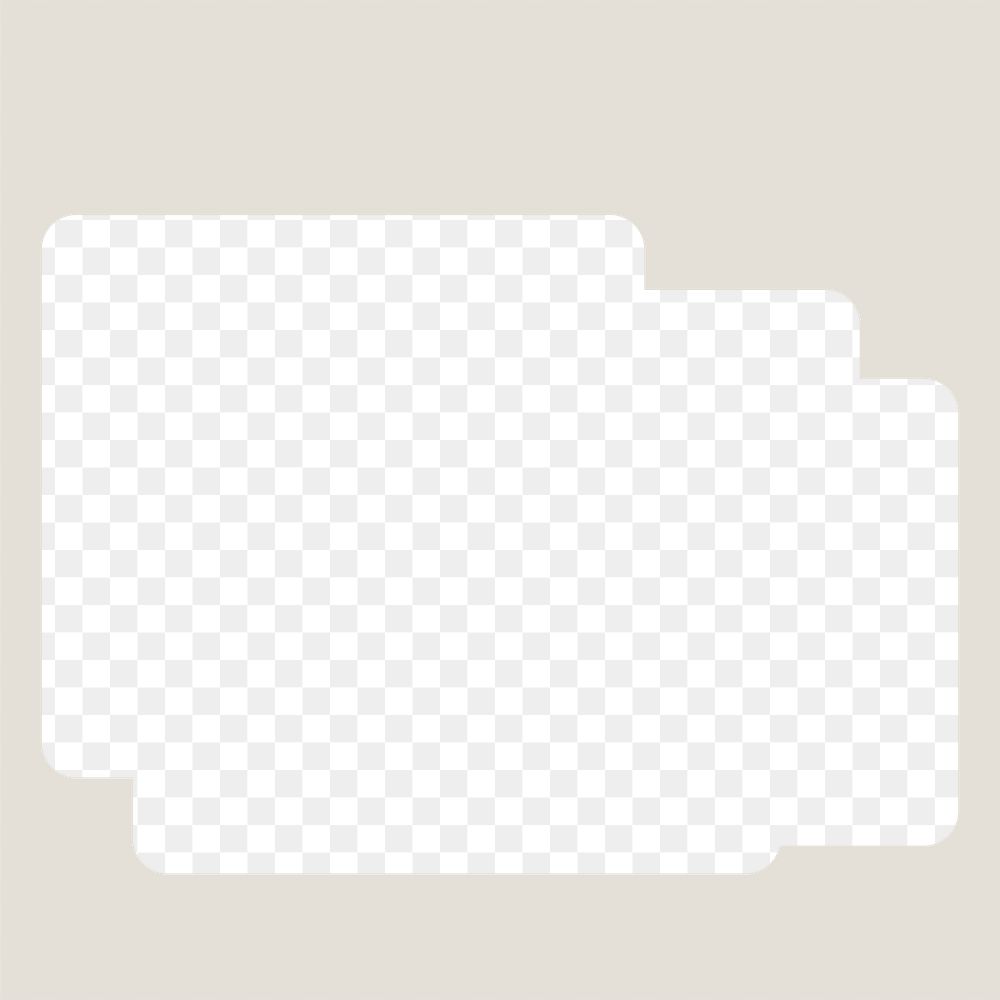 Beige frame png journal sticker, transparent background