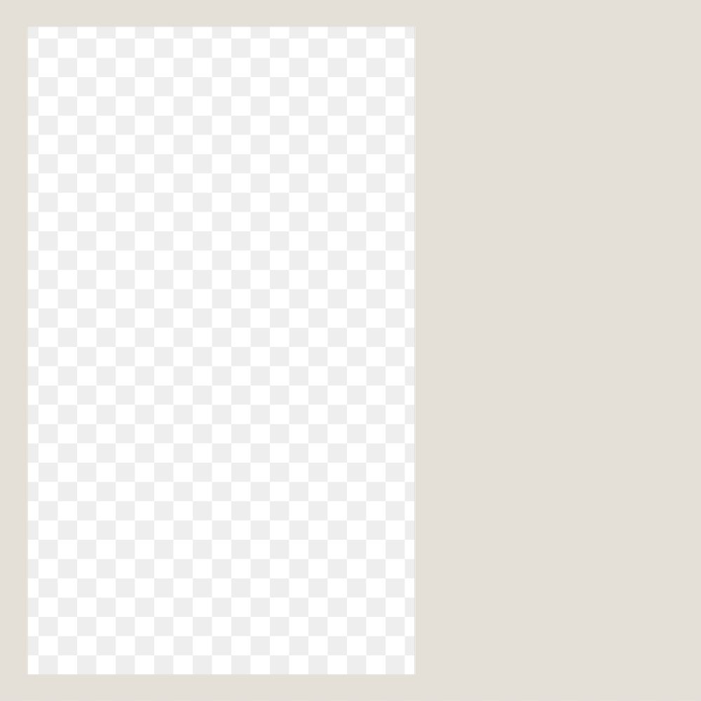 PNG beige frame sticker, transparent background