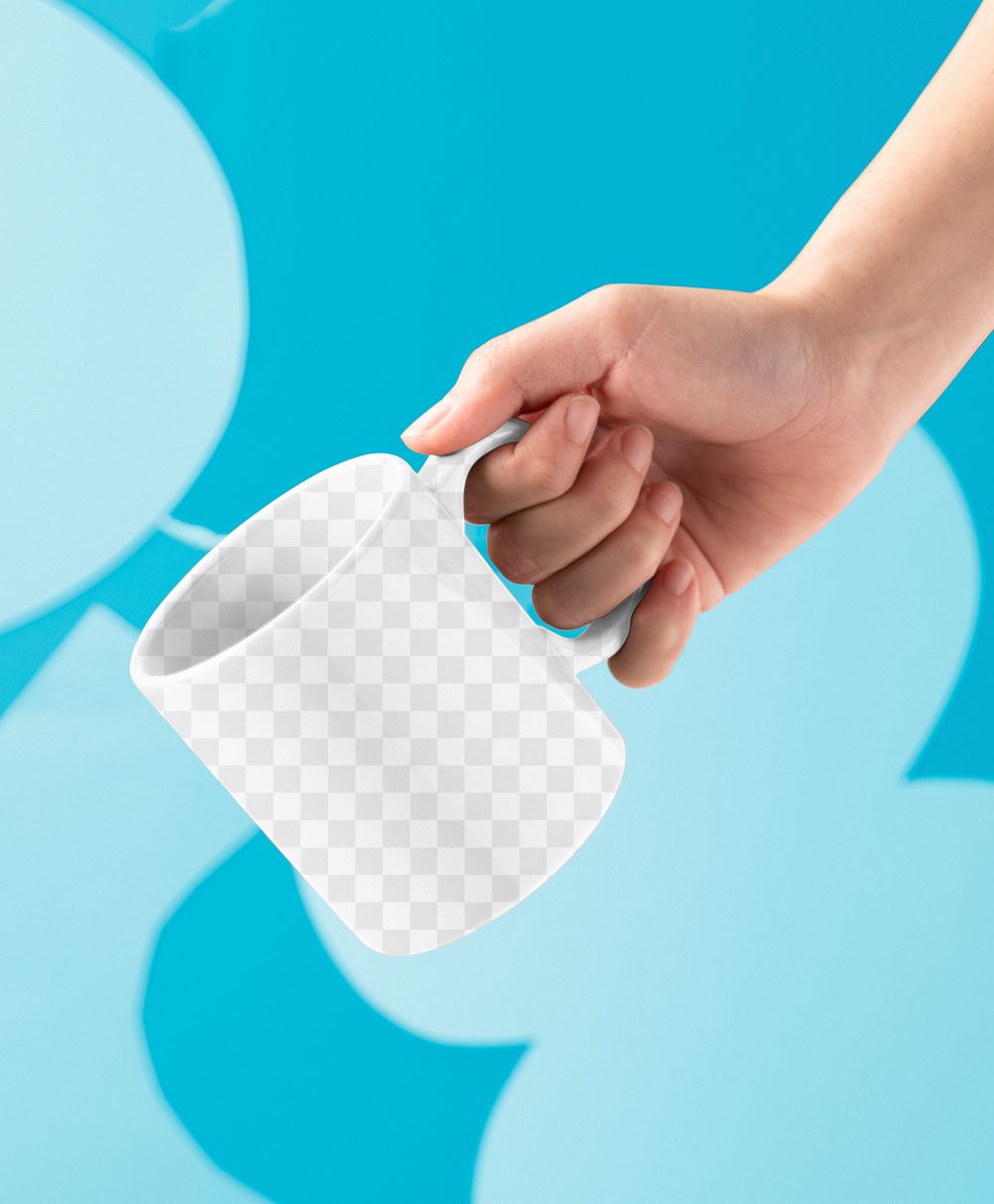 Coffee mug mockup png, transparent design
