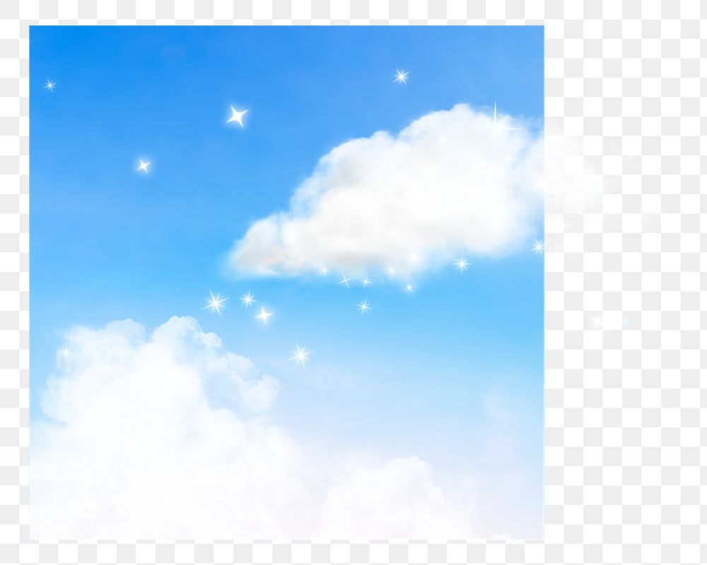 Aesthetic sky png sticker, transparent background