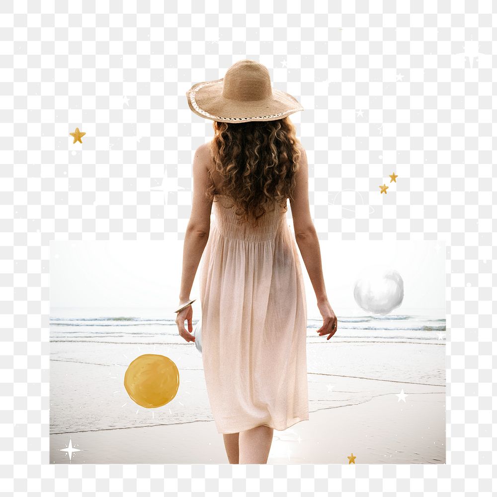 Travel woman png sticker, transparent background