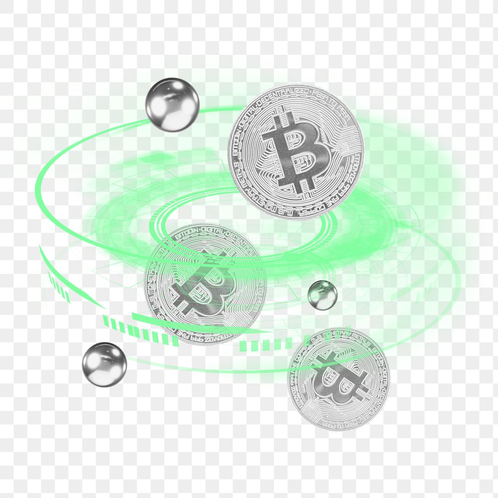 Cryptocurrency trading png sticker, transparent background