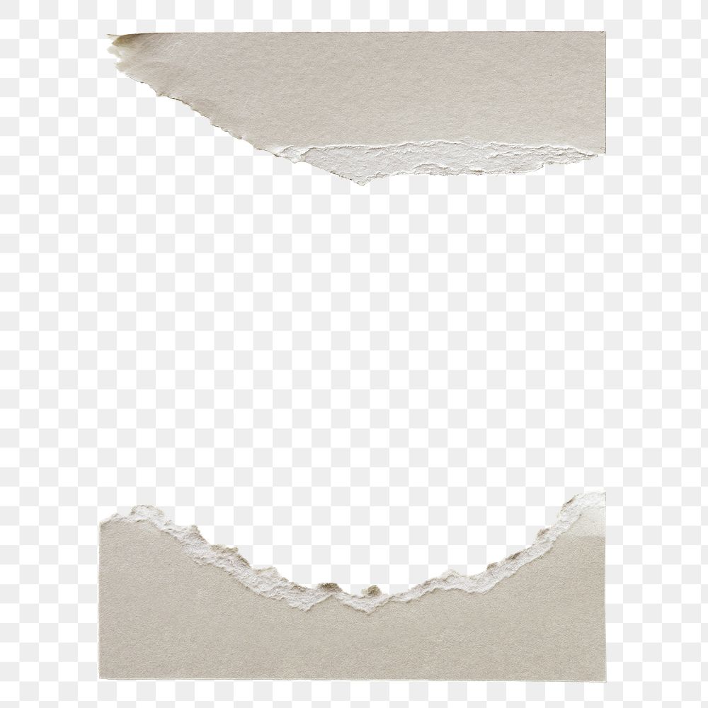 Ripped paper png border, transparent background