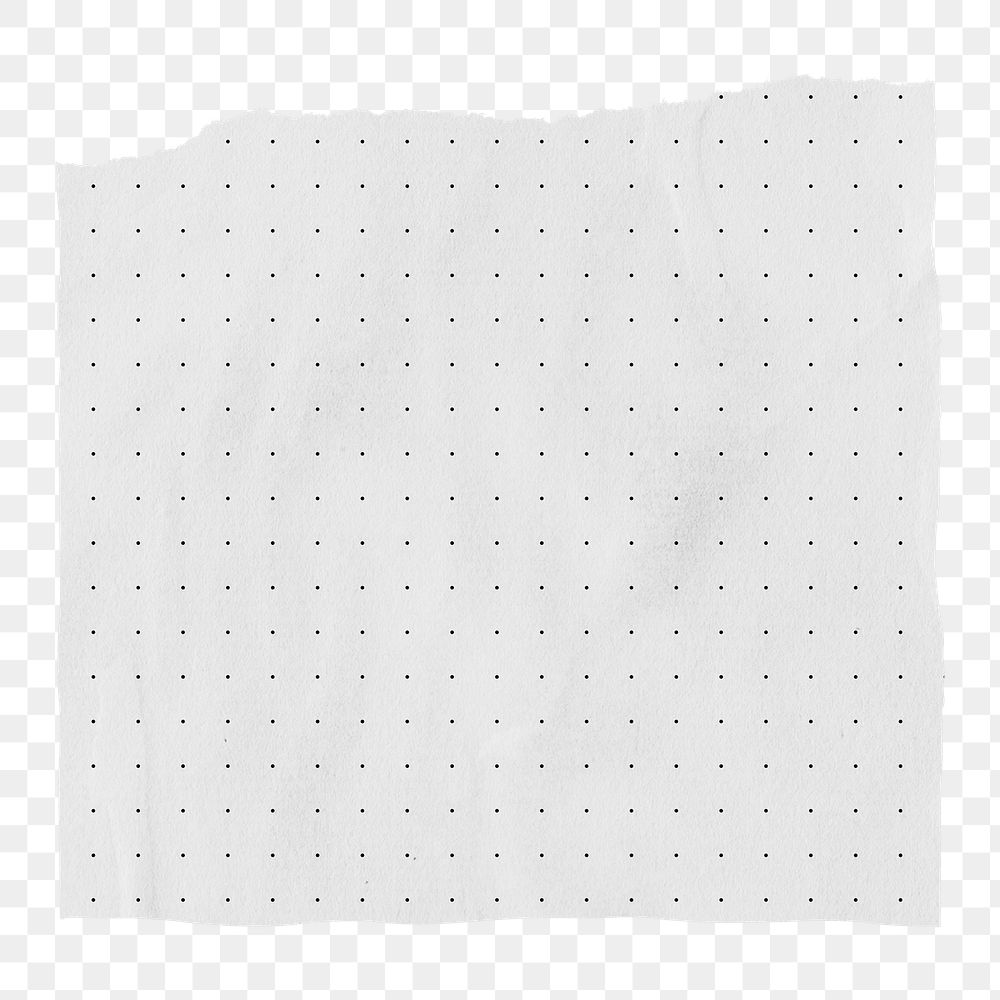 Ripped dotted paper png sticker, transparent background