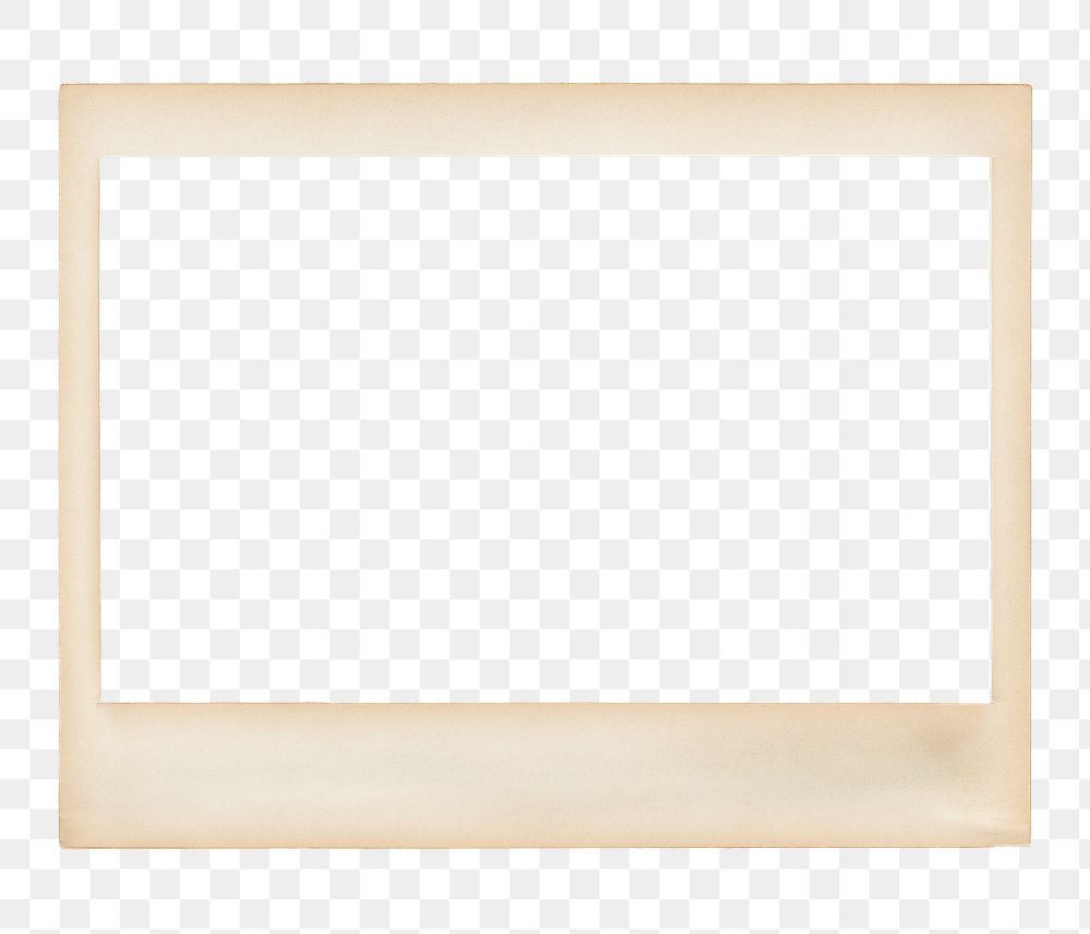 Vintage instant film png frame, transparent background