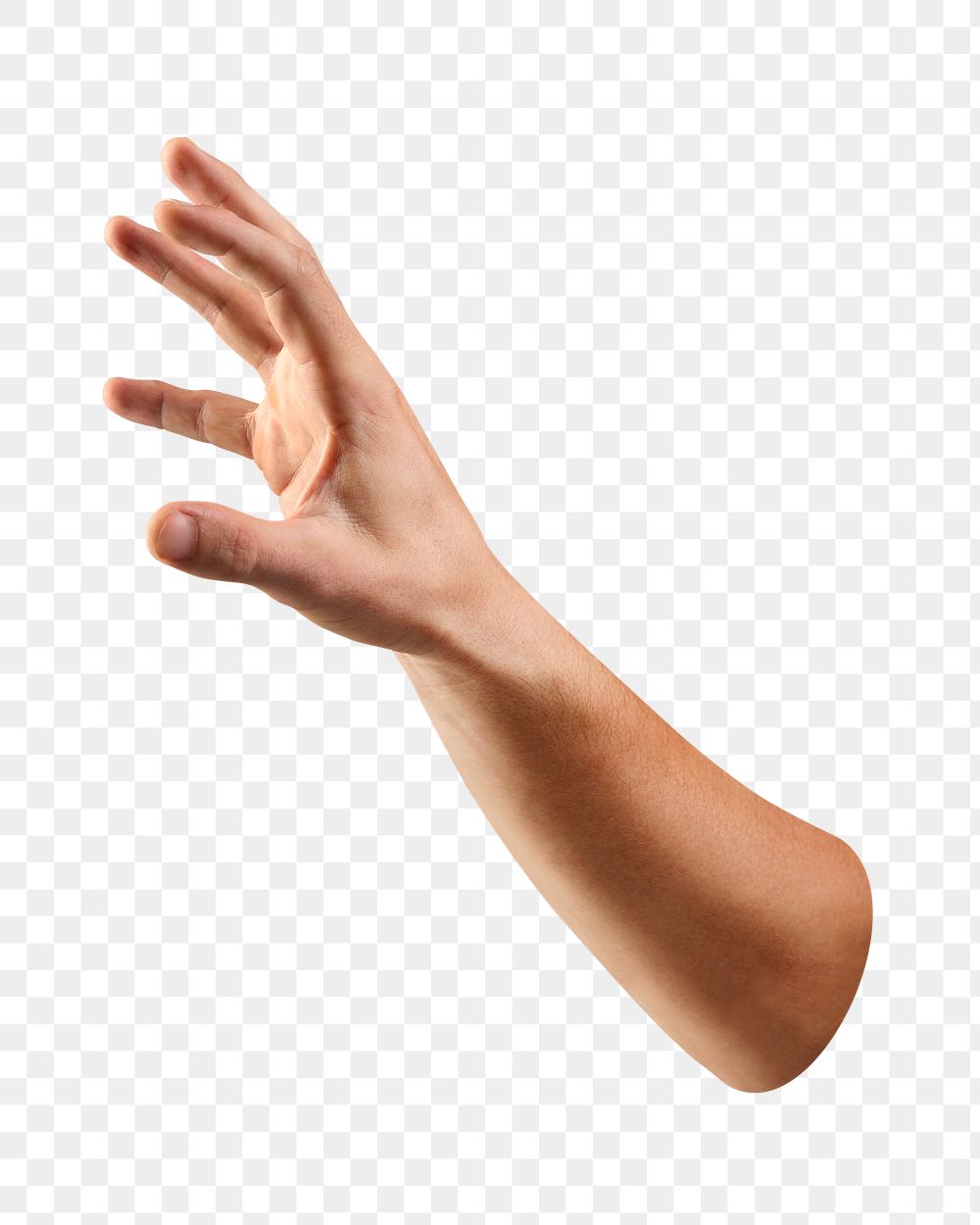 Hand reaching png sticker, transparent background
