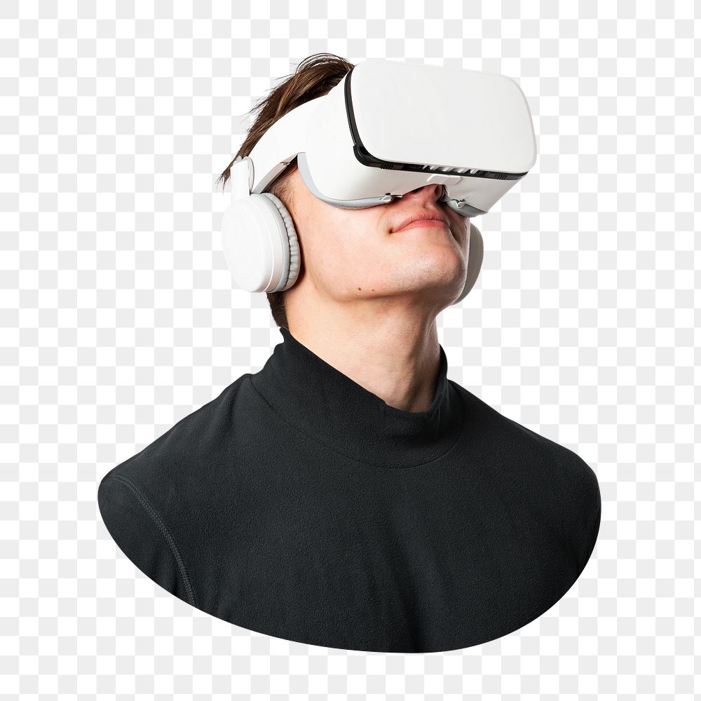 Png Virtual Reality headset sticker, transparent background