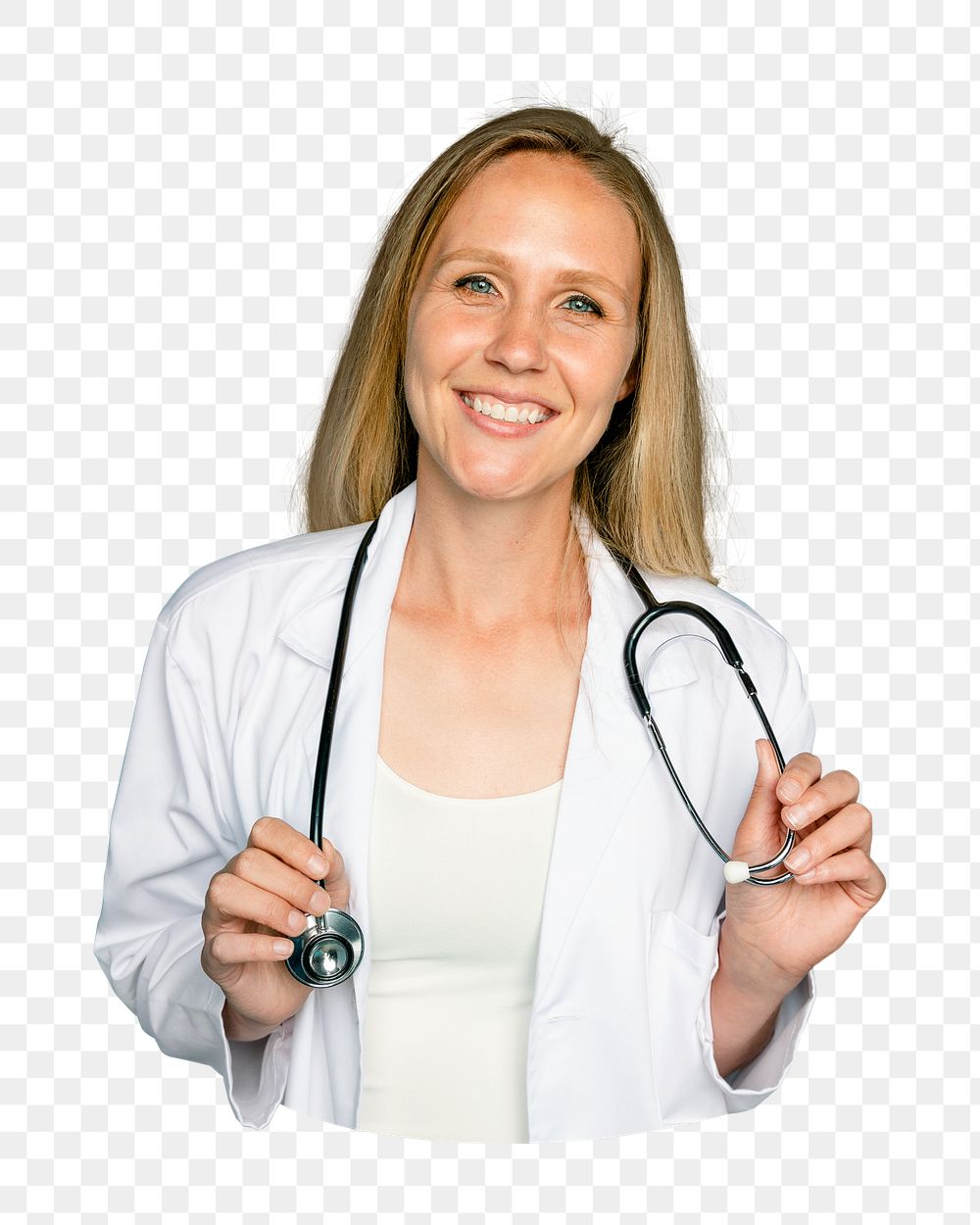 Female doctor png sticker, transparent background