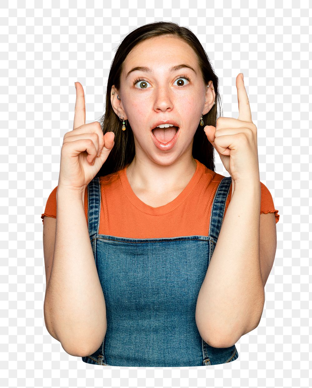 Surprised woman png sticker, transparent background