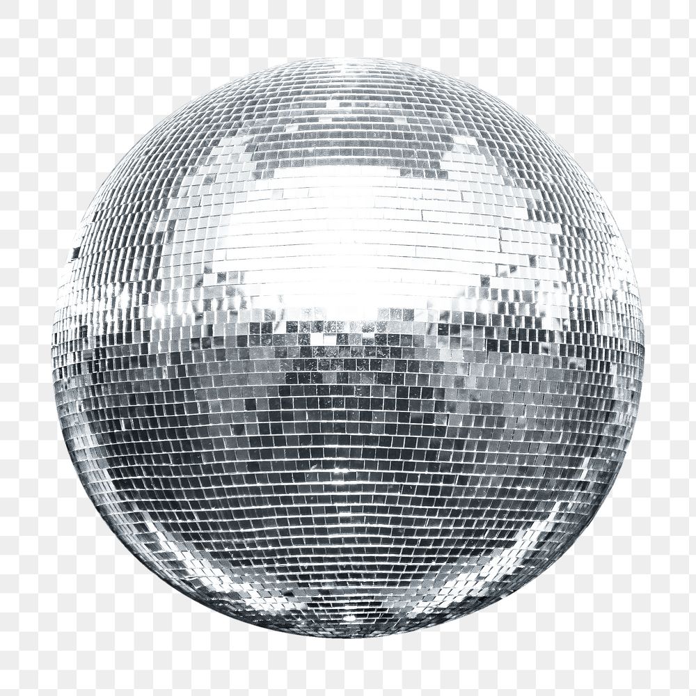 Disco ball png sticker, transparent background 