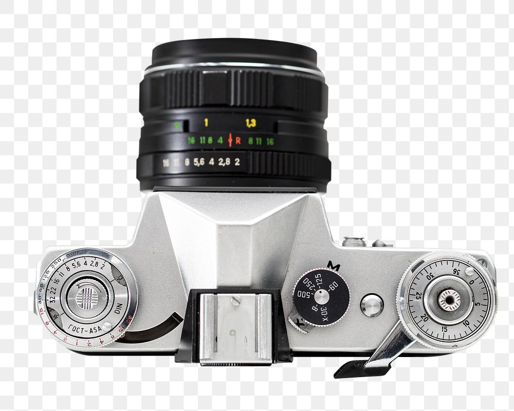 Film camera png sticker, transparent background