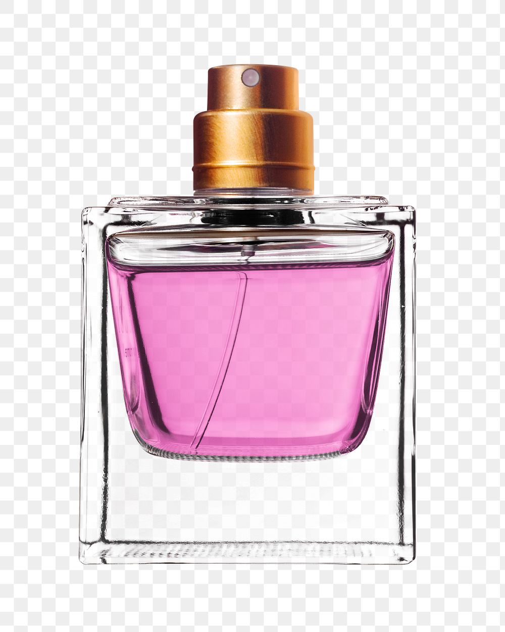 Pink perfume bottle png sticker, transparent background 
