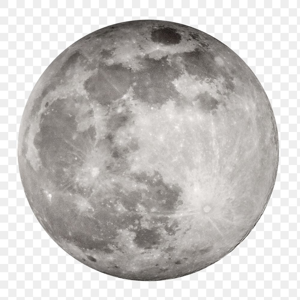 Full moon png sticker, transparent background 