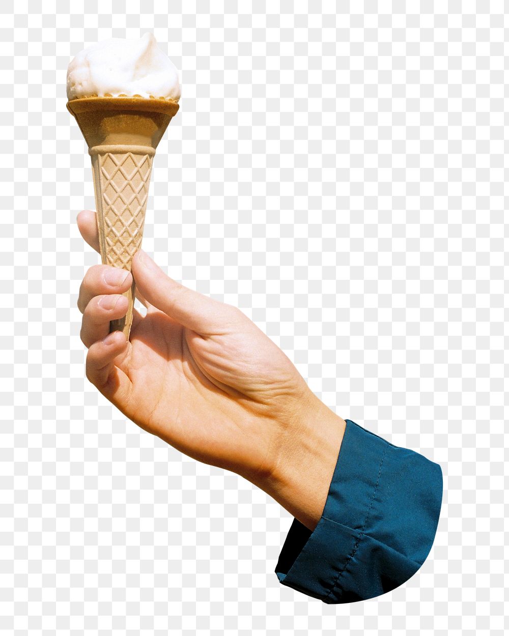 Ice-cream cone png sticker, transparent background 