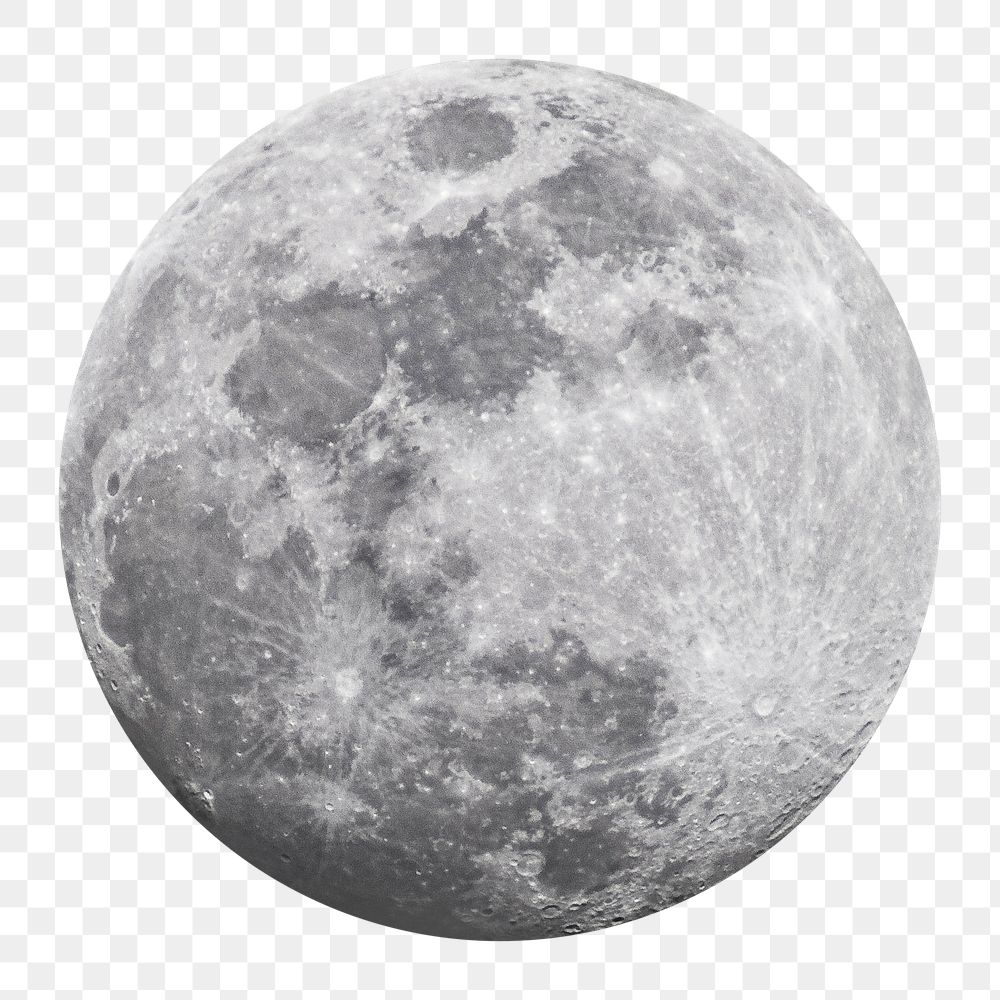 Full moon png sticker, transparent background