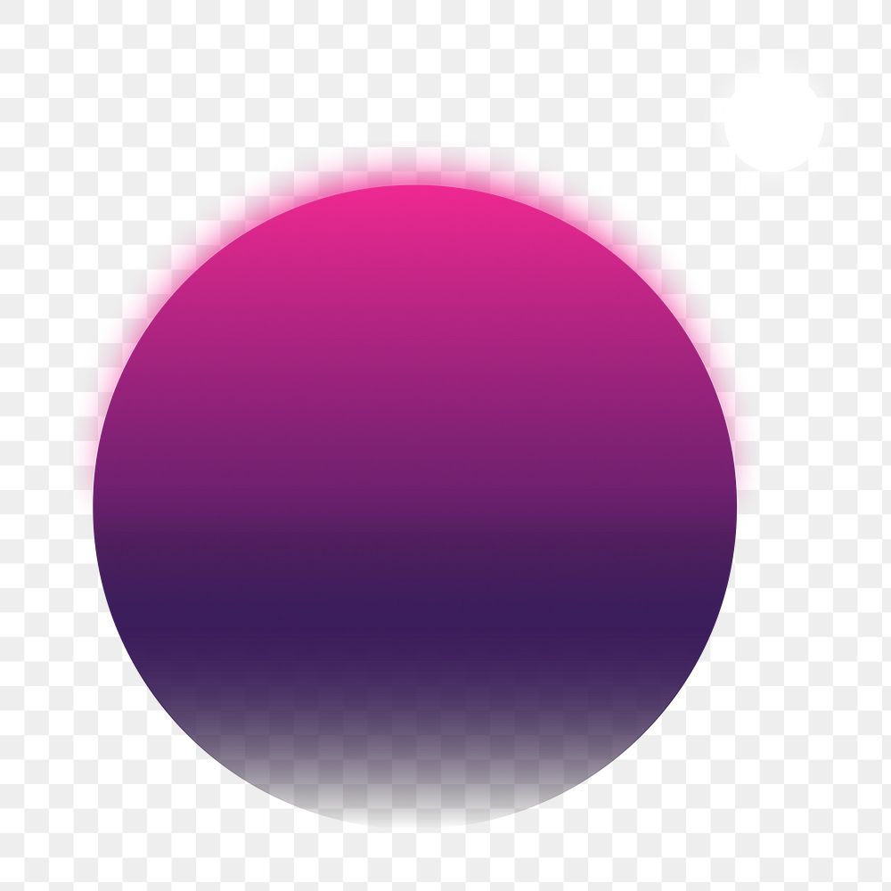 Vaporwave gradient circle png sticker, transparent background