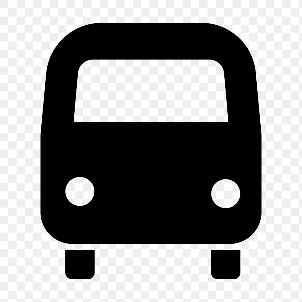 Bus icon png sticker, transportation, transparent background