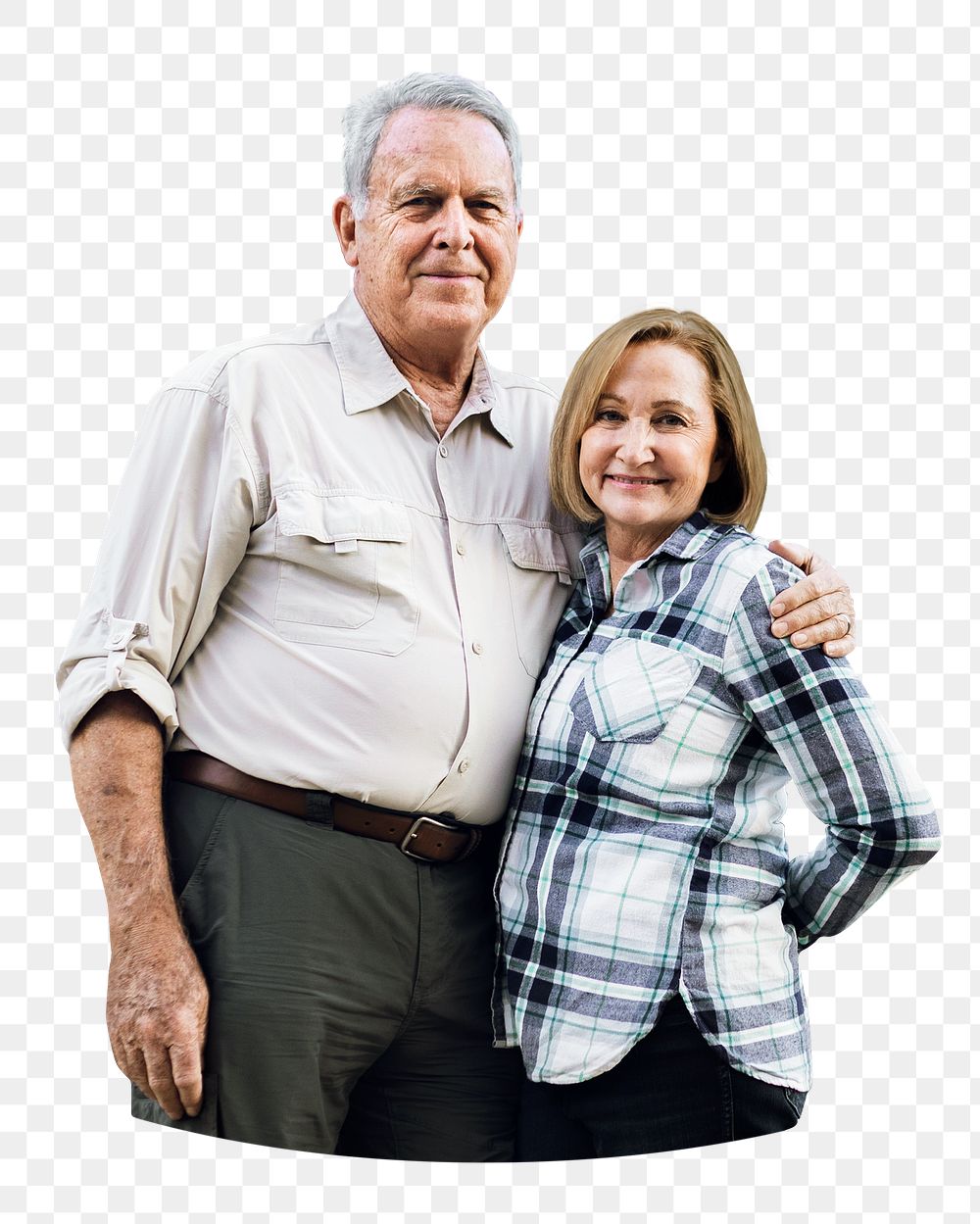 Senior couple png sticker, transparent background
