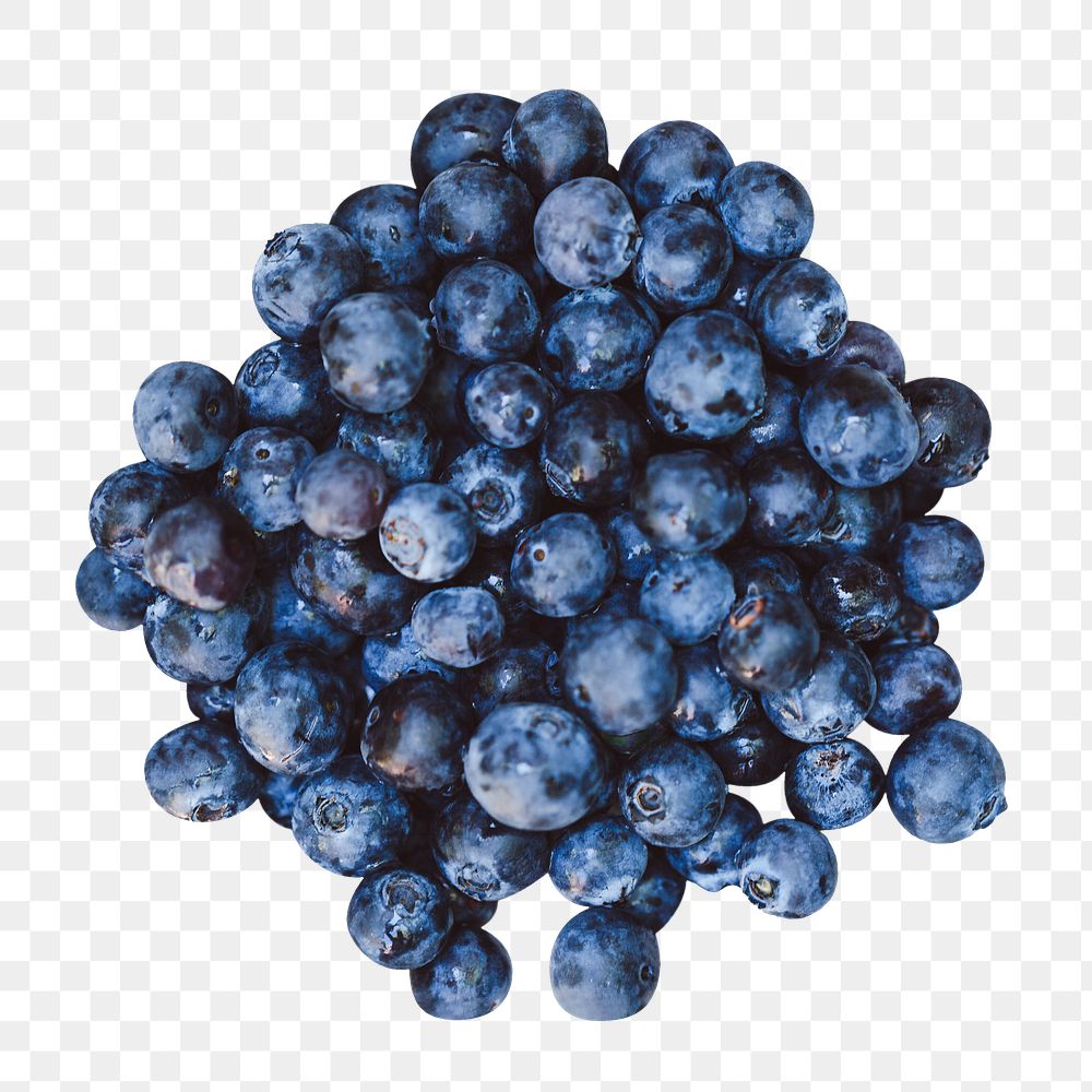 Blueberries fruit png sticker, transparent background