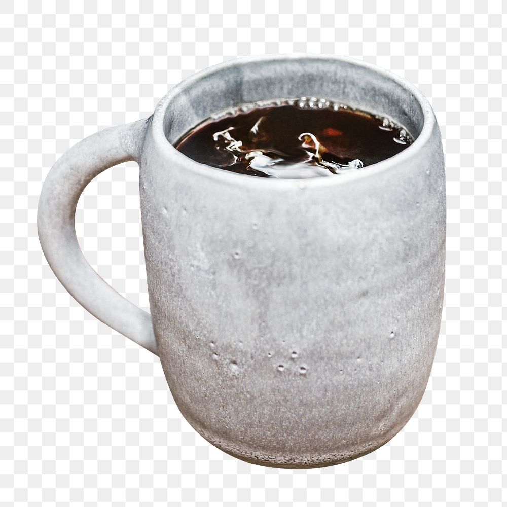 Coffee mug png sticker, transparent background