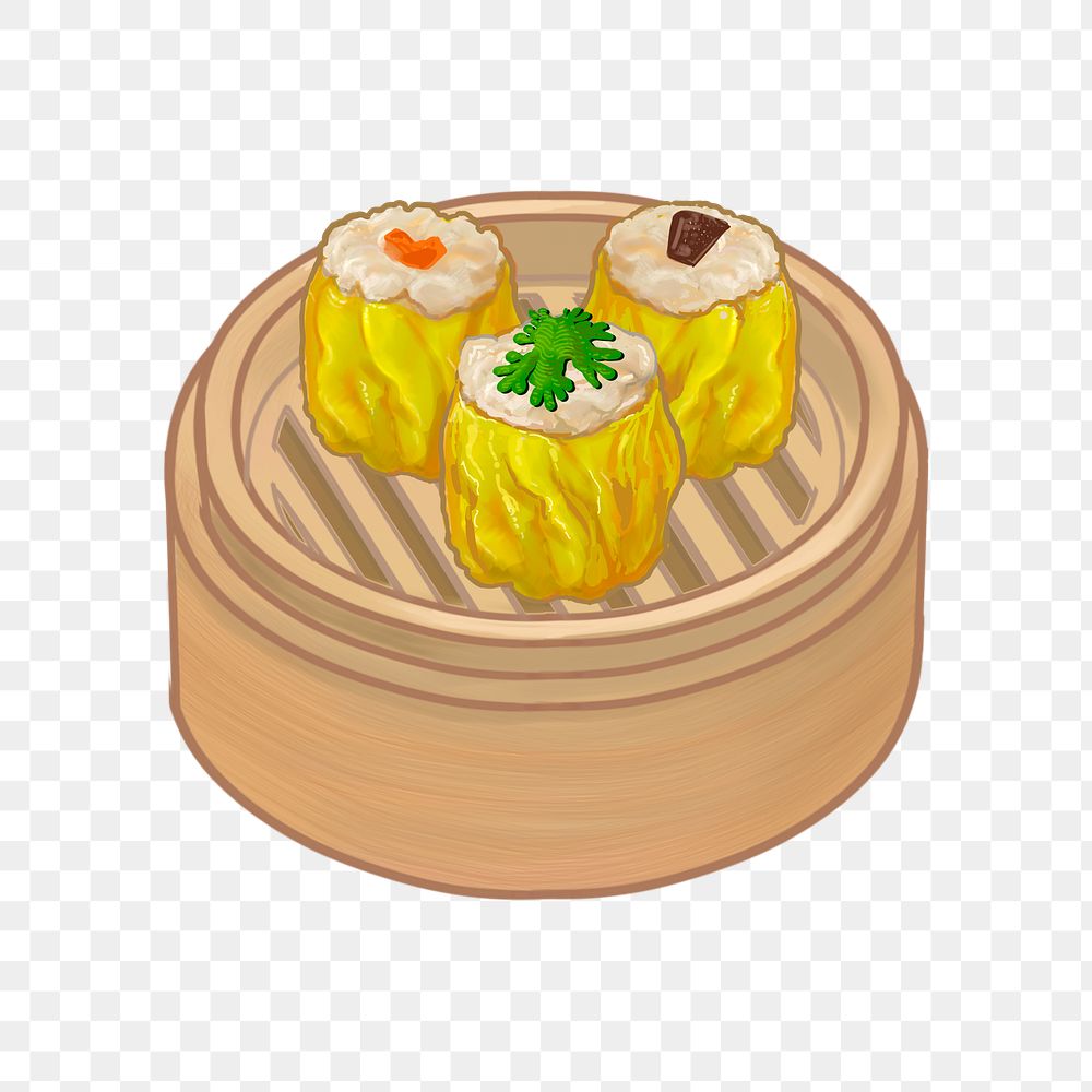 Chinese dumplings  png illustration sticker, transparent background
