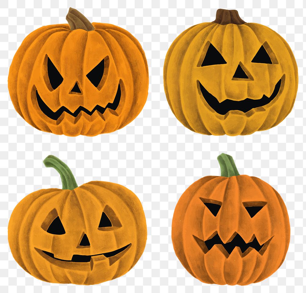 Halloween pumpkin png sticker, festive decor, transparent background