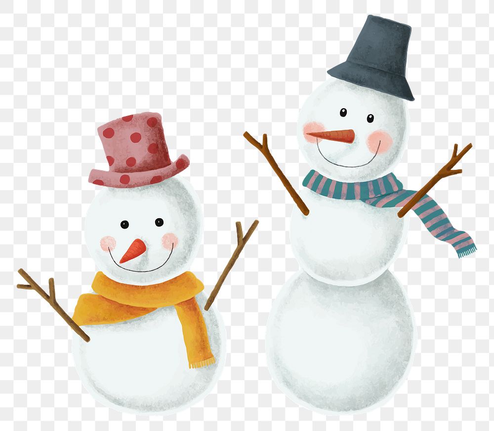 Cute snowman png sticker, Christmas celebration, transparent background