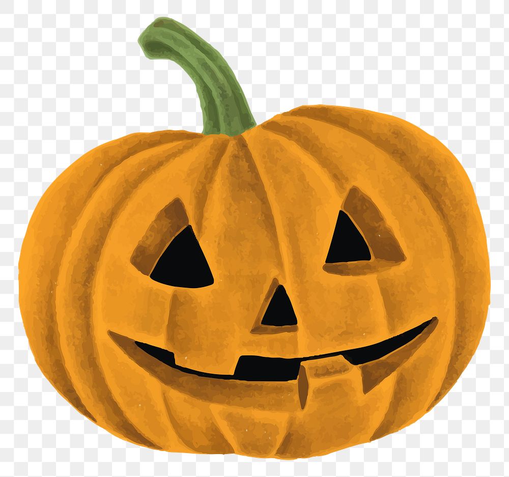 Halloween pumpkin png sticker, festive decor, transparent background