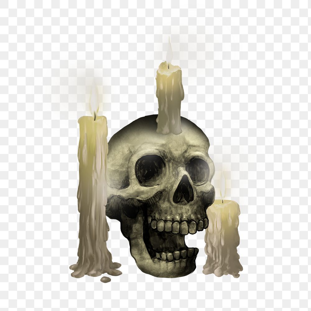  Halloween skull png illustration sticker, transparent background