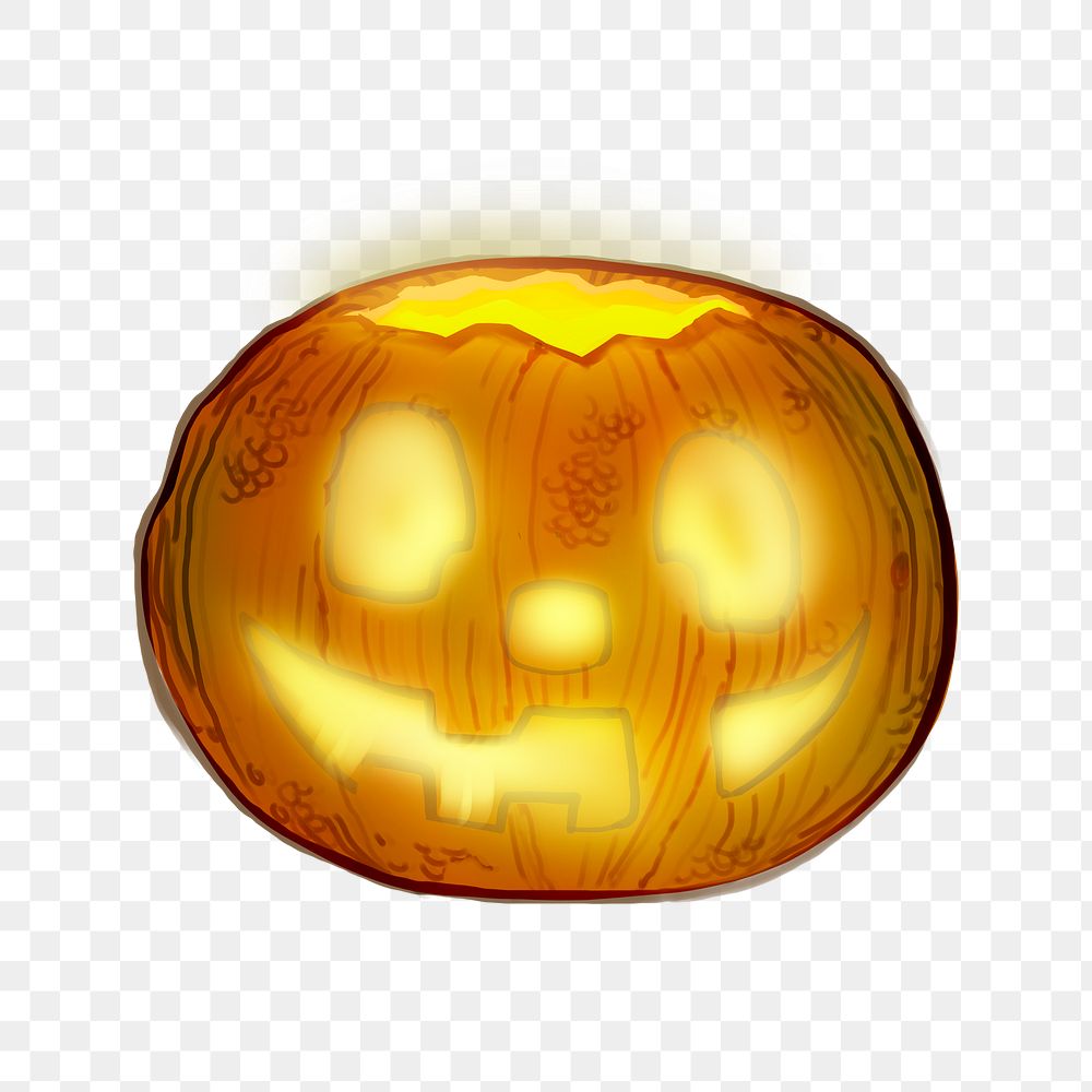 Halloween Jack-o-lantern   png illustration sticker, transparent background