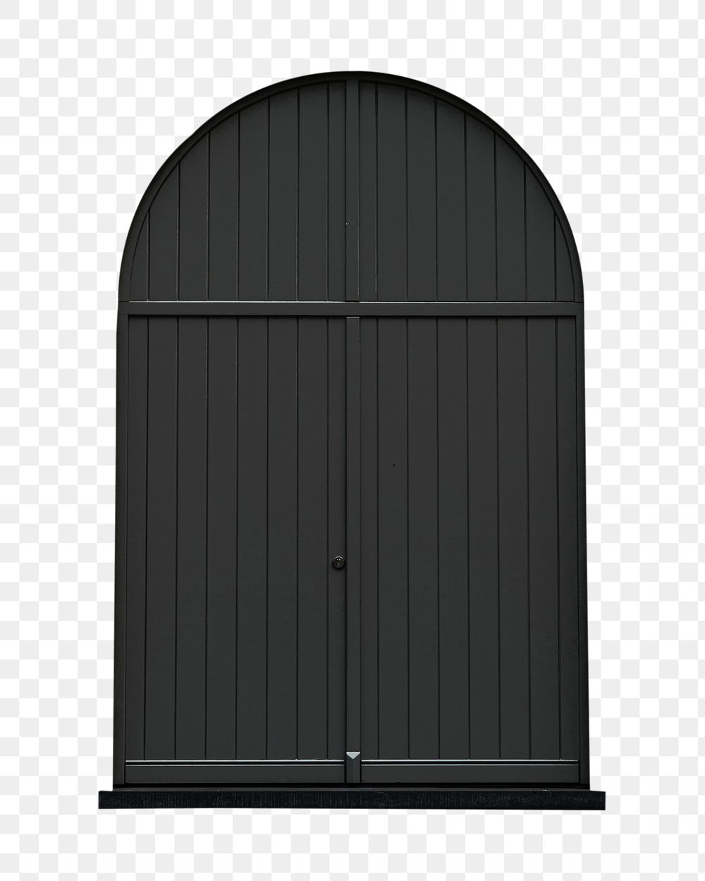 Arched gate png door sticker, transparent background