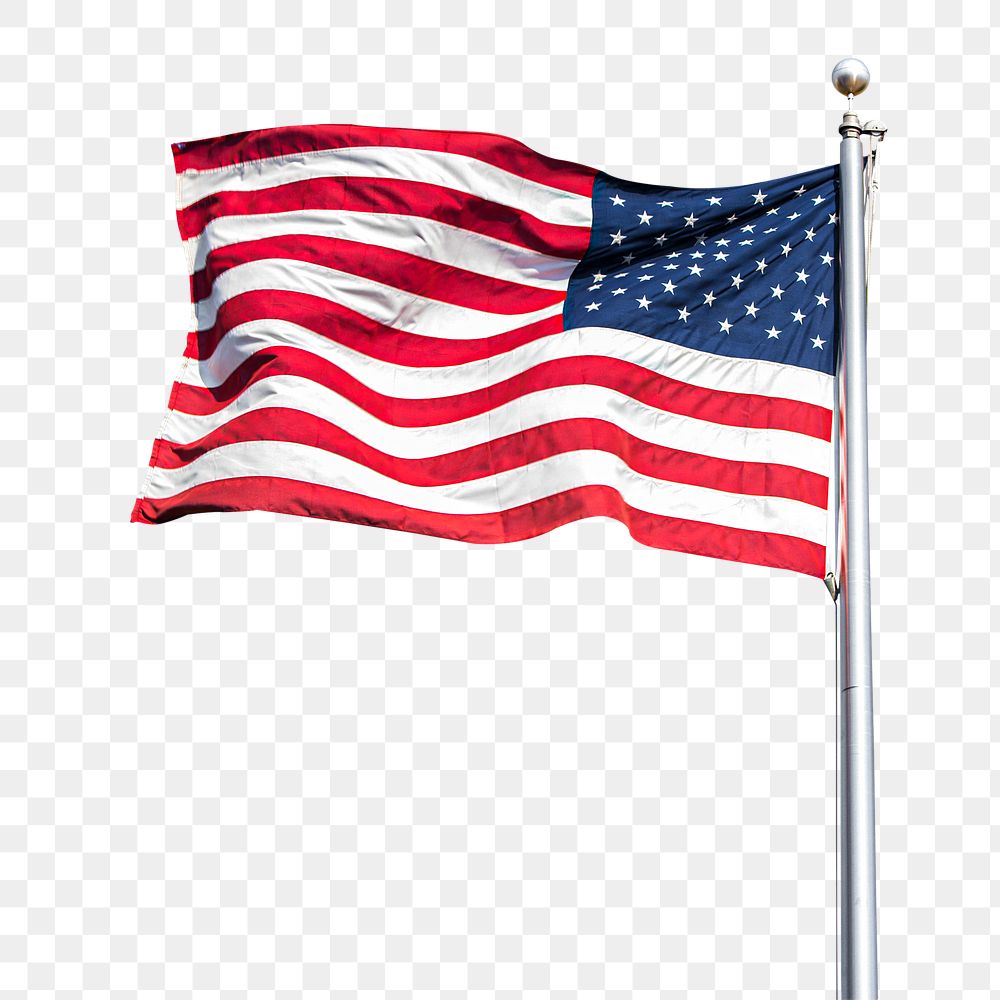 American flag png sticker, transparent background