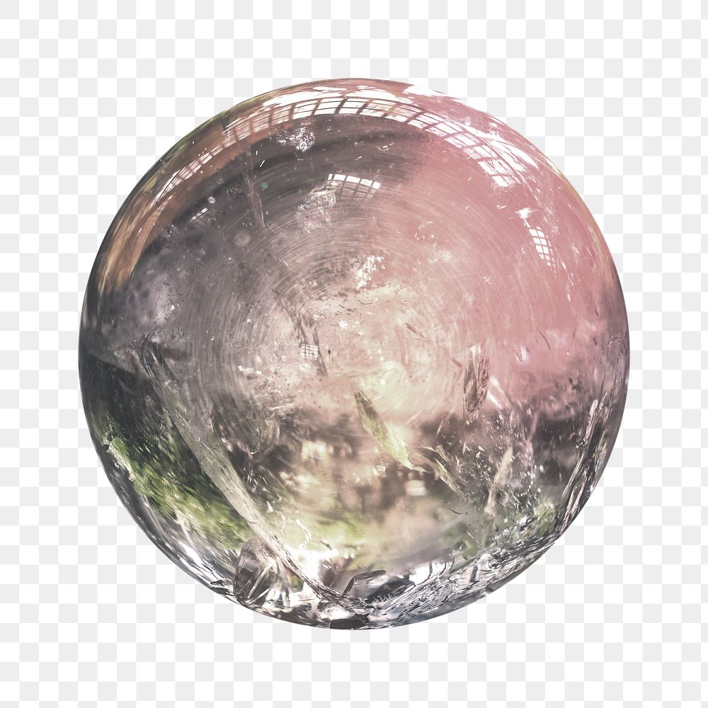 Crystal ball png sticker, transparent background